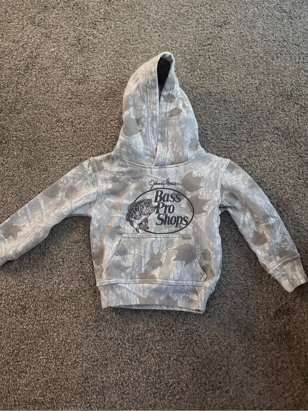Bass Pro Shops Kids Hooded Camo Pullover in Gray